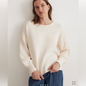 Madewell Cream Crew Neck Sweater